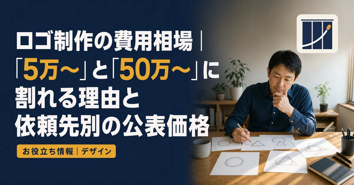ロゴ制作の費用相場｜「5万〜」と「50万〜」に割れる理由と依頼先別の公表価格